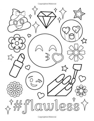 Emoji Coloring Pages for Adults Flawless Is Me