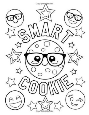 Emoji Coloring Pages for Adults I Am A Smart Cookie