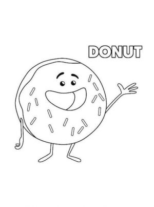 Emoji Movie Coloring Pages Printable Donut