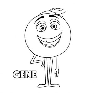 Emoji Movie Coloring Pages Printable Gene Is Pretty Happy about Something