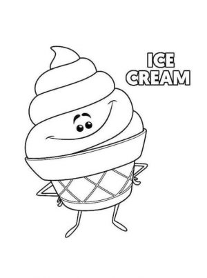 Emoji Movie Coloring Pages Printable Ice Cream