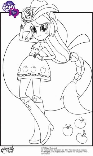 Equestria Girls Coloring Pages Applejack Pretty