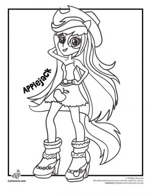 Equestria Girls Coloring Pages Applejack