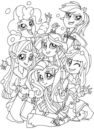 Equestria Girls Coloring Pages Best Friends Forever