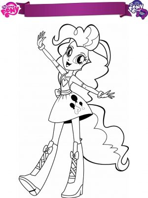 Equestria Girls Coloring Pages Pony Pinkie Pie