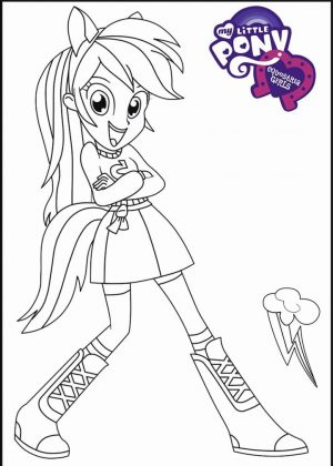Equestria Girls Coloring Pages Rainbow Dash Lively