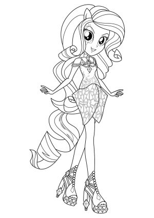 Equestria Girls Coloring Pages Rarity Beautiful