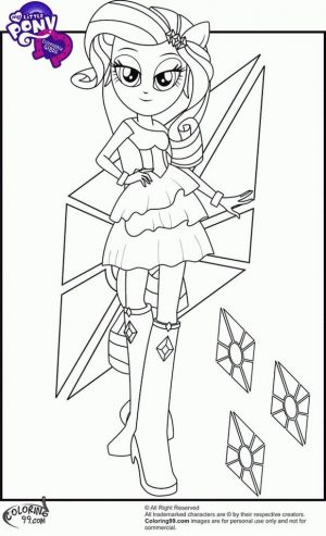 Equestria Girls Coloring Pages Rarity Stylish