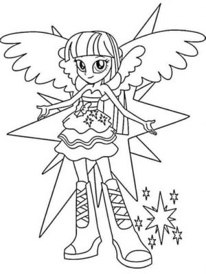 Equestria Girls Coloring Pages Twilight Sparkle Magical