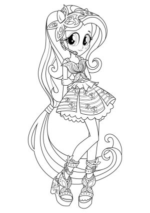 Equestria Girls Coloring Pages Young Idol