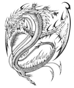 Fantasy Adult Coloring Pages Hard Dragon Coloring