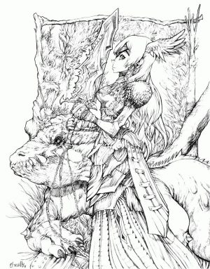 Fantasy Coloring Pages for Adults 7wmk