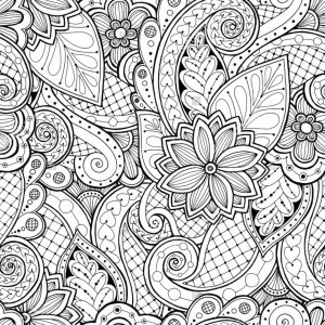 Floral Pattern Coloring Pages for Adult Free imk2