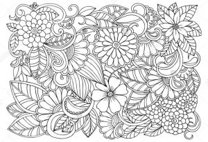 Floral Pattern Coloring Pages for Adult Free jbl3