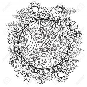 Flower Coloring Pages for Adults Floral Patterns mdl5