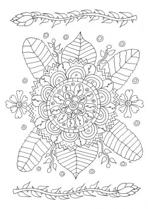 Flower Pattern Coloring Pages for Grown Ups uhv5