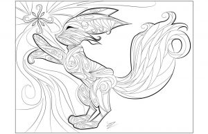 Fox Coloring Pages adults printable – 83784