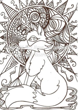 Fox Coloring Pages for Adults Free – 91127