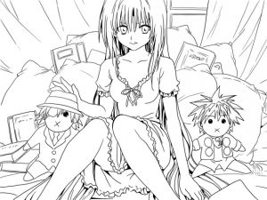 Free Anime Coloring Pages for Girls Baby Dolls