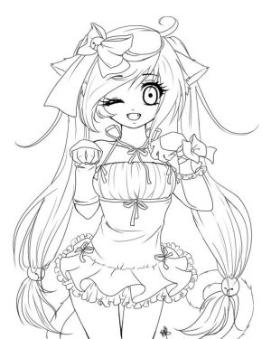 Free Anime Girl Coloring Pages mw84