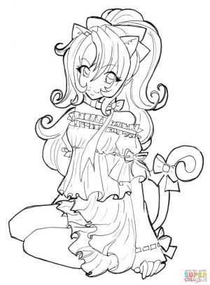 Free Anime Girl Coloring Pages oy74
