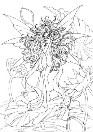 Adult Fairy Coloring Pages