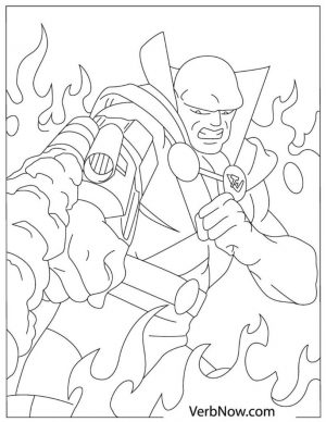 Free Justice League Coloring Pages Martian Manhunter Shooting His Laser Beam