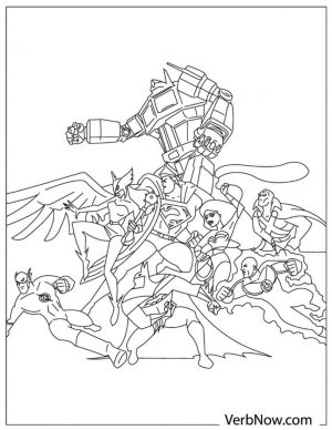 Free Justice League Coloring Pages Optimus Prime with Justice League