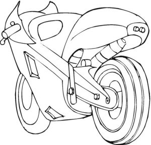 Free Motorcycle Coloring Pages for Kids