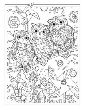 Free Owl Coloring Pages for Adults ow53