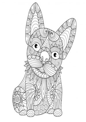 Free Printable Adult Coloring Pages Dog Another Curious Little French Bulldog