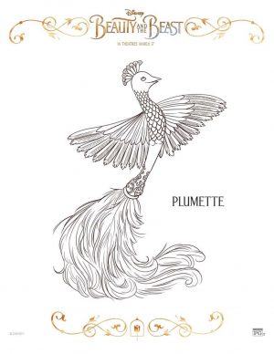 Free Printable Beauty and The Beast 2017 Coloring Pages Plumette