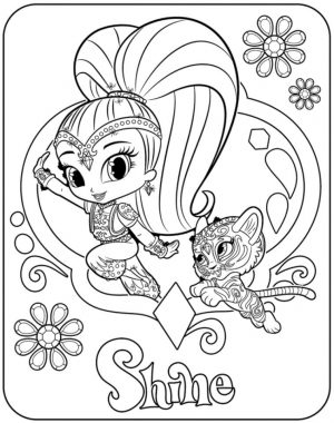 Free Shimmer and Shine Coloring Pages for Kids lpi9