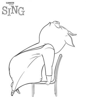 Free Sing Coloring Pages Gunther Dancing