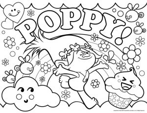 Free Trolls Coloring Pages Poppy Is Such a Happy Girl