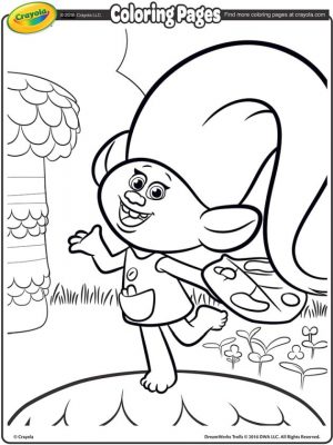Free Trolls Coloring Pages The Artist Troll for the Movie