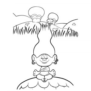 Free Trolls Coloring Pages Zen Doing Yoga