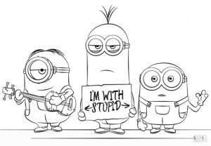 Funny Minion Coloring Pages for Kids