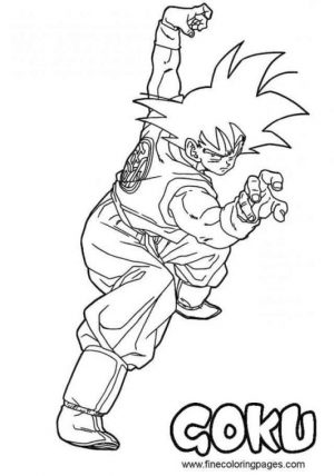 Goku Coloring Pages Easy kai7
