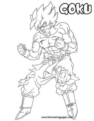 Goku Coloring Pages Easy kol9