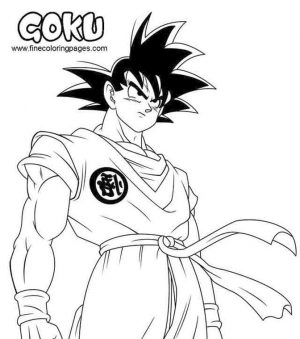Goku Coloring Pages Easy rde6