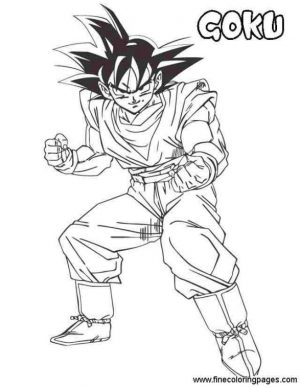Goku Coloring Pages Easy smk8