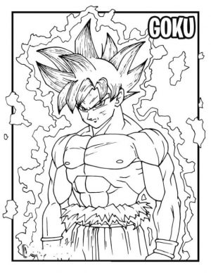 Goku Coloring Pages Online Goku Full of Steam