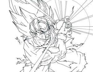 Goku Coloring Pages Online Last Kamehame