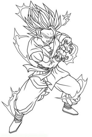 Goku Coloring Pages Online Super Saiyan 2
