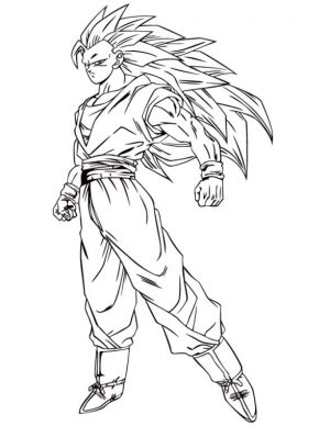 Goku Coloring Pages Online Super Saiyan 3