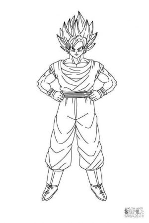 Goku Coloring Pages Super Saiyan hip2