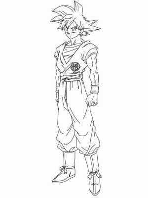 Goku Coloring Pages stl3