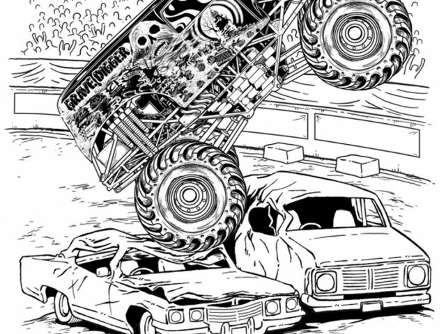 Effortfulg: Grave Digger Monster Truck Coloring Pages