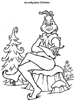Grinch Coloring Pages Grinch the Grumpy Old Man